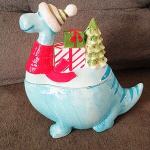 Sleigh Bell Bistro Dinosaur Cookie Jar